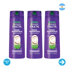 Garnier - Shampoo Rizos Poderosos 350 Ml - X3 Unid