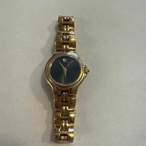 Women Vintage Movado Museum Olympian Watch 88.A1.827.2 Gold Steel Case Swiss