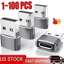 1~100PACK USB C 3.1 Type C Female to USB Type A Male Port Converter Adapter Lot