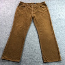 AG Adriano Goldschmied Mens Corduroy Pants 38 Brown Pima Cotton Made in USA