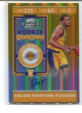 2019 Contenders Optic Talen Horton-Tucker Gold Rookie Ticket Auto 02/10