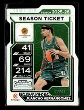 Juancho Hernangomez 2025-26 Contenders EuroLeague Season Ticket Stub 33/41 [wyf