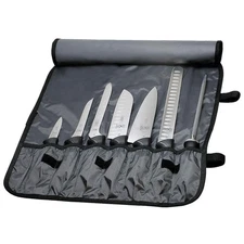 MERCER CUTLERY M21820 Knife Set,11 in Blade,Black Handle 6AKJ6