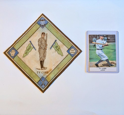 Ty Cobb Lot 1914 B- 18 Tobacco Blanket & 1961 Golden Press #25