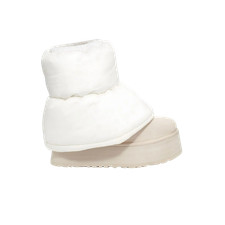 Ugg Reversible Leg Warmer Platform Mini Boot Classic Mini Dipper White