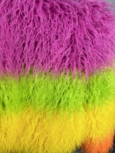 Cappotto corto invernale donna pelliccia mongola tibet pecora pelliccia sintetica colorblock giacca - Foto 10 di 20
