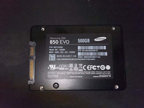 Samsung MZ7LN500 500GB SATA 6G SSD - getestet, Daten gelöscht, wenig benutzt 98% L2