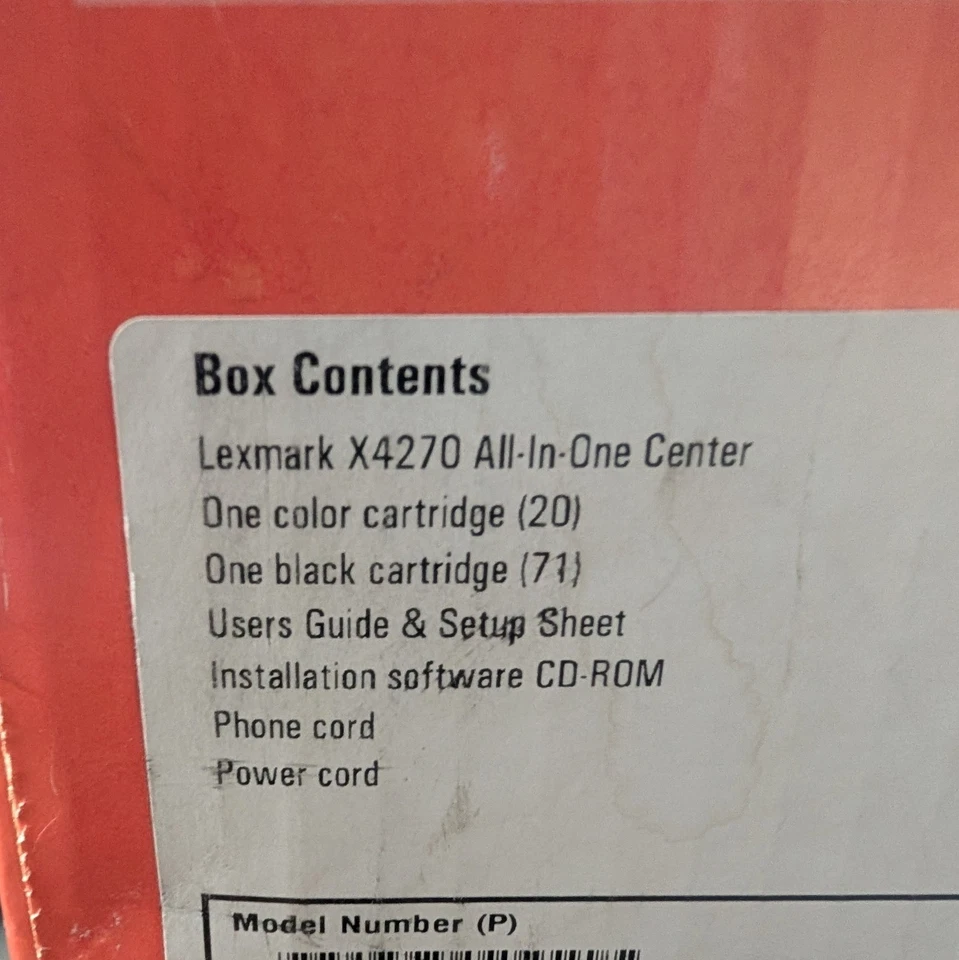 Lexmark X4270 Home Offic All-In-One Inkjet Printer 19 PPM W/ Scanner Fax Copier  - Image 4 of 4