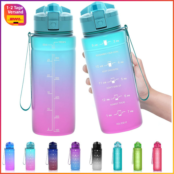 Trinkflasche Kinder Auslaufsicher Bpa-Frei Tritan 500Ml-1L Sport Fahrrad Schule-image
