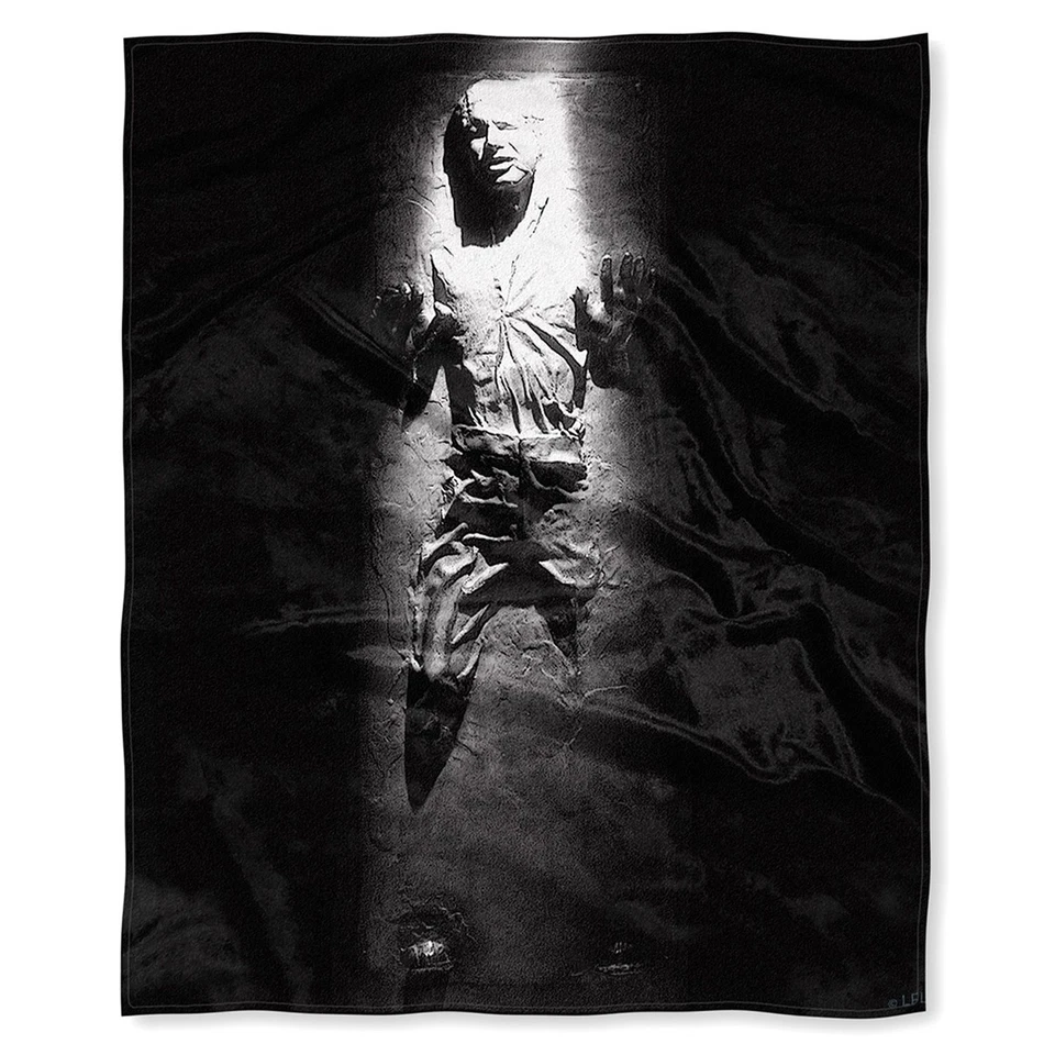 Manta Star Wars Han Solo Frozen in Carbonite Silk Touch 50" x 60" Foto 4 de 4