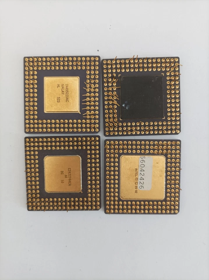 4 X KERAMIK CPU Intel/AMD 486 GOLD KERAMIK Computerschrott PC Schrott Recycling - Bild 2 von 2
