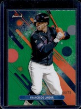 2025 Topps Finest Francisco Lindor Common Green Refractor #/75 Mets