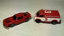 2 Vintage Tyco Ho Slot Car Pontiac Firebird Maintenance 3 Van Working Lighted