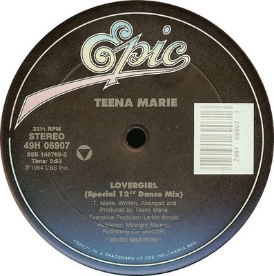 Teena Marie / Kelly Marie, Lovergirl / Feels Like I'm In Love, (12'', RE), VG+, 4
