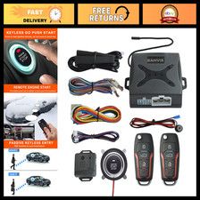 Push to Start Ignition Kit - PKE Keyless Entry Car Alarm System with Remote Star