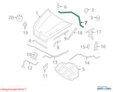 BMW 2007-2014 BMW X5 Verkleidung Dichtung 51237161345