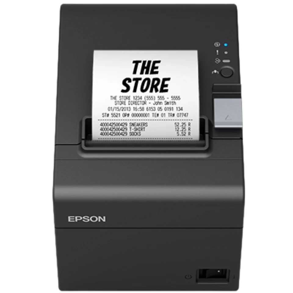 Epson TM-T20III Monochrome Thermal POS Receipt USB Printer with US Power Cord - Image 4 of 4