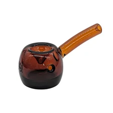 MJ Arsenal Glass Tobacco Smoking Pipe Perch Amber