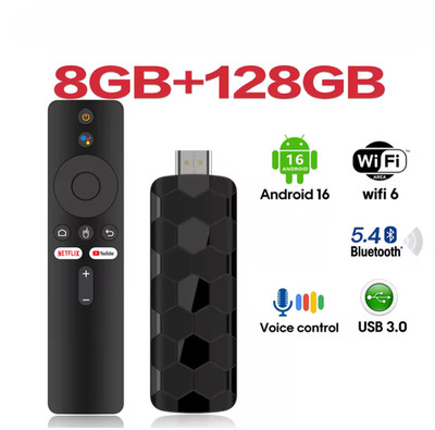 Android TV Stick Ultra HD 4K 8GB 128GB Media Player WLAN LAN Smart TV Box