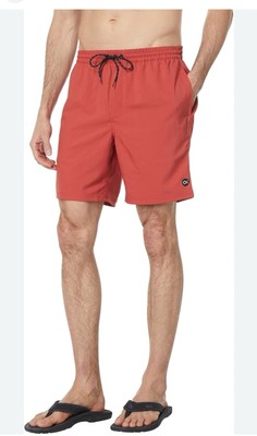 NWT Outerknown Nomadic Volley Trunks XL Recycled 7'' Inseam Faded Red * BH871