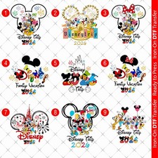 Disney 2026 Trip Family DTF Iron On Heat transfer sticker for t-shirt  00151
