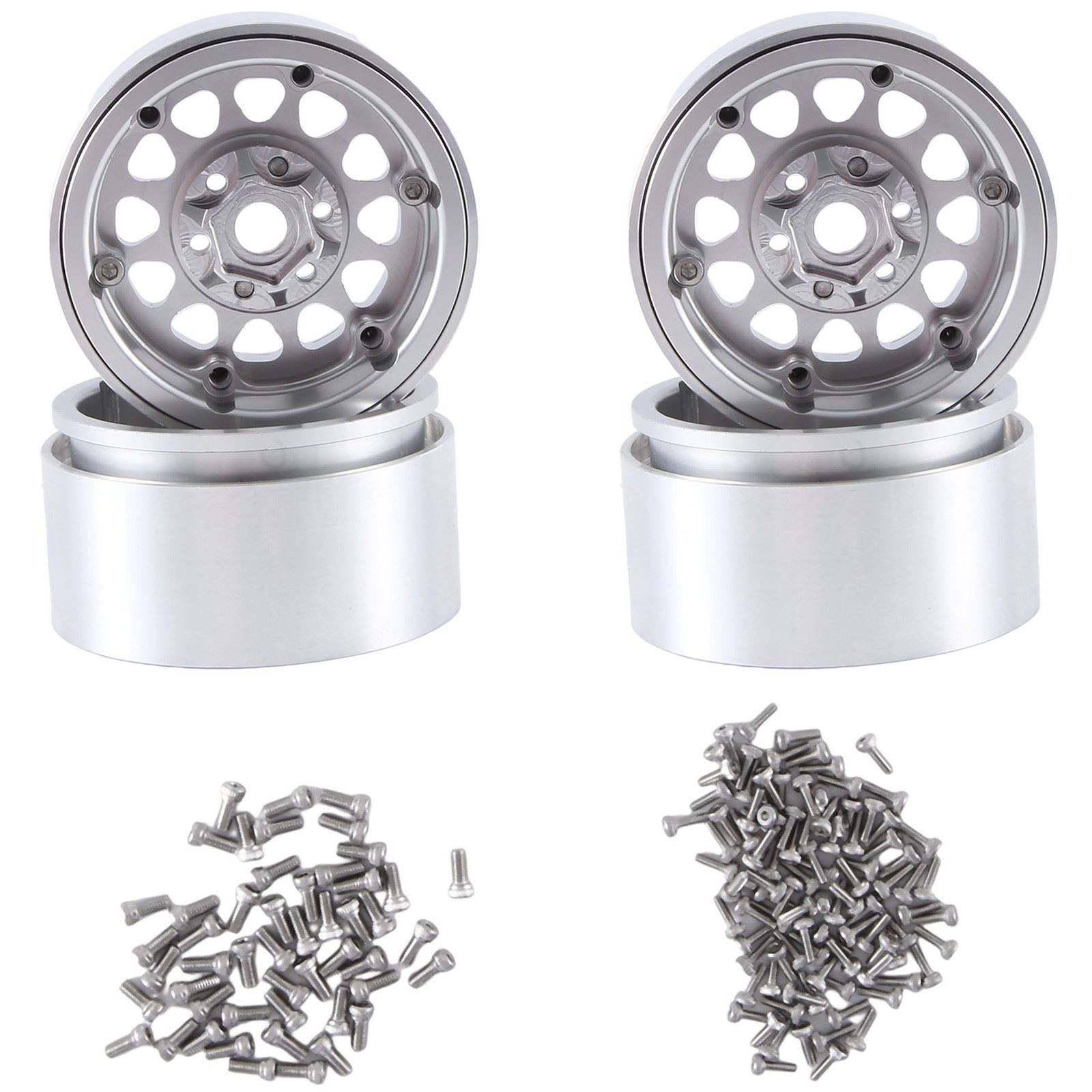 4PCS 48.3cm Metallo Antistallonamento Mozzo Ruota Cerchio per 110 RC Crawler