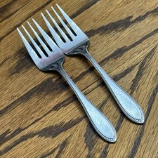 Interpur INR5 Stainless 2 Salad Forks Flatware Silverware 6 1/2  