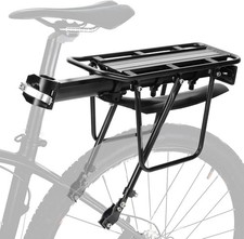 Rear Bike Rack, 110 LB Capacity Quick Release Bike Cargo Racks with Mudguard and