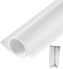 Meking 48X80 Inch PVC Backdrop Matte Smooth Background 120 200cm, White
