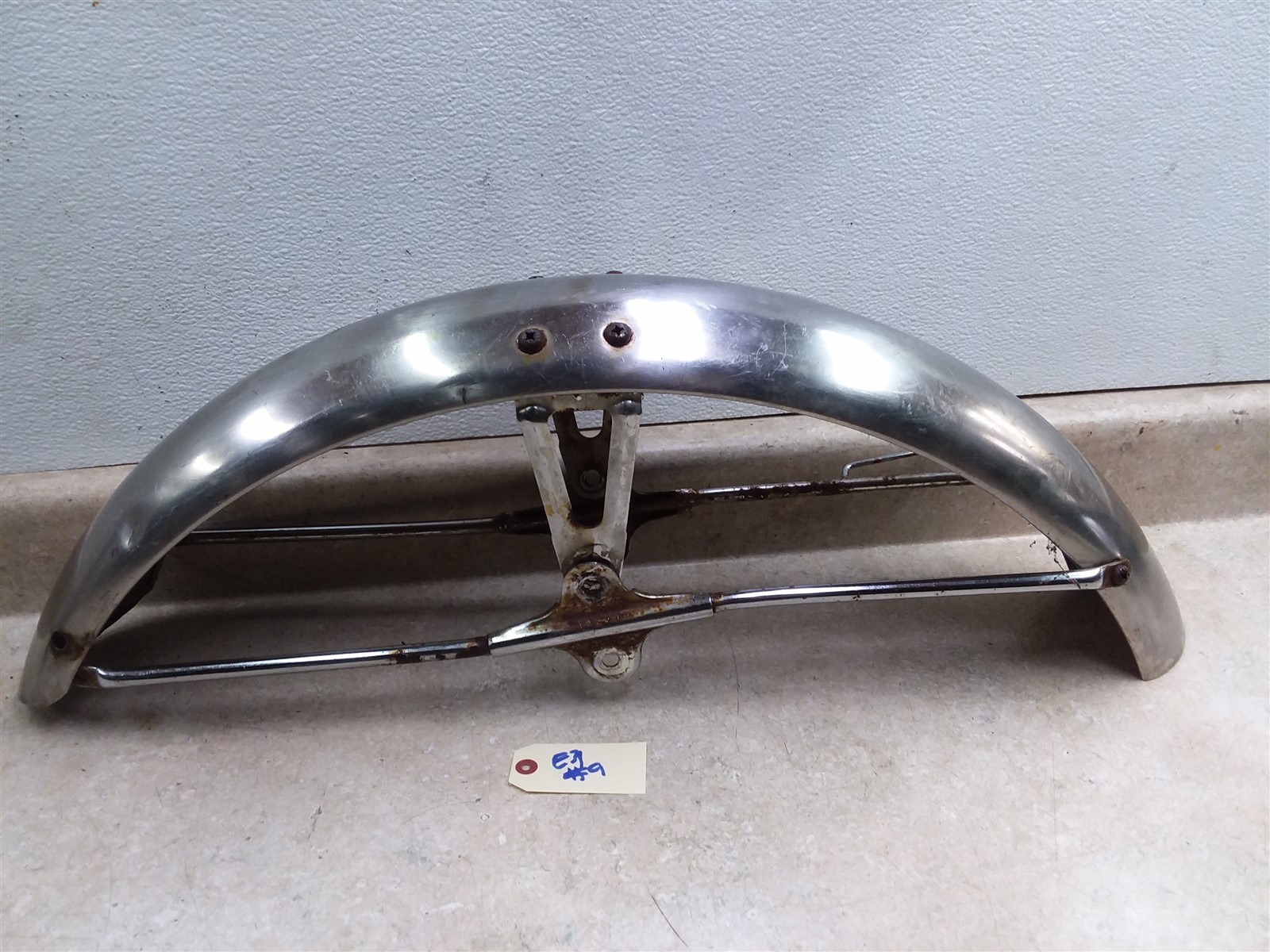 Kawasaki 500 H1 TRIPLE Original Front Fender Brackets Unit 1969 #9 ARP E31