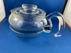 Vintage Pyrex Flame ware 6 Cup Teapot With Lid  8446B (LS1)