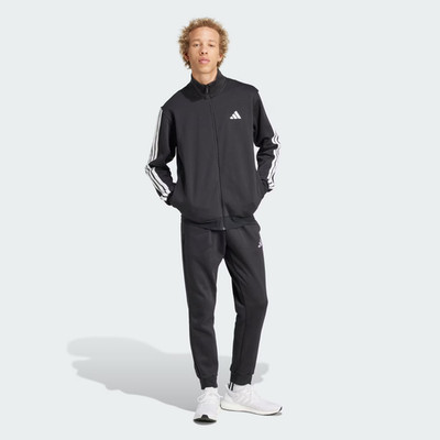 ADIDAS HERREN ANZUG 3 STRIPES TR TT TS JI8878 DAYREADY SCHWARZ FLEECE ORIGINAL