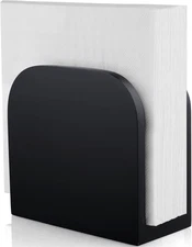 Black Napkin Holder for Table - Wood Upright Napkin Holders for Kitchen - Wooden