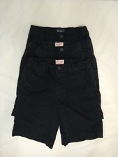 Lot of 3 Boys School Uniform Shorts Size 6 Black 2-CAT JACK snap 1-PLACE button