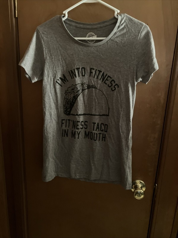 Womens Fitness Taco Funny Gym T Shirt Cool Humor Graphic Muscle Tee For Ladies