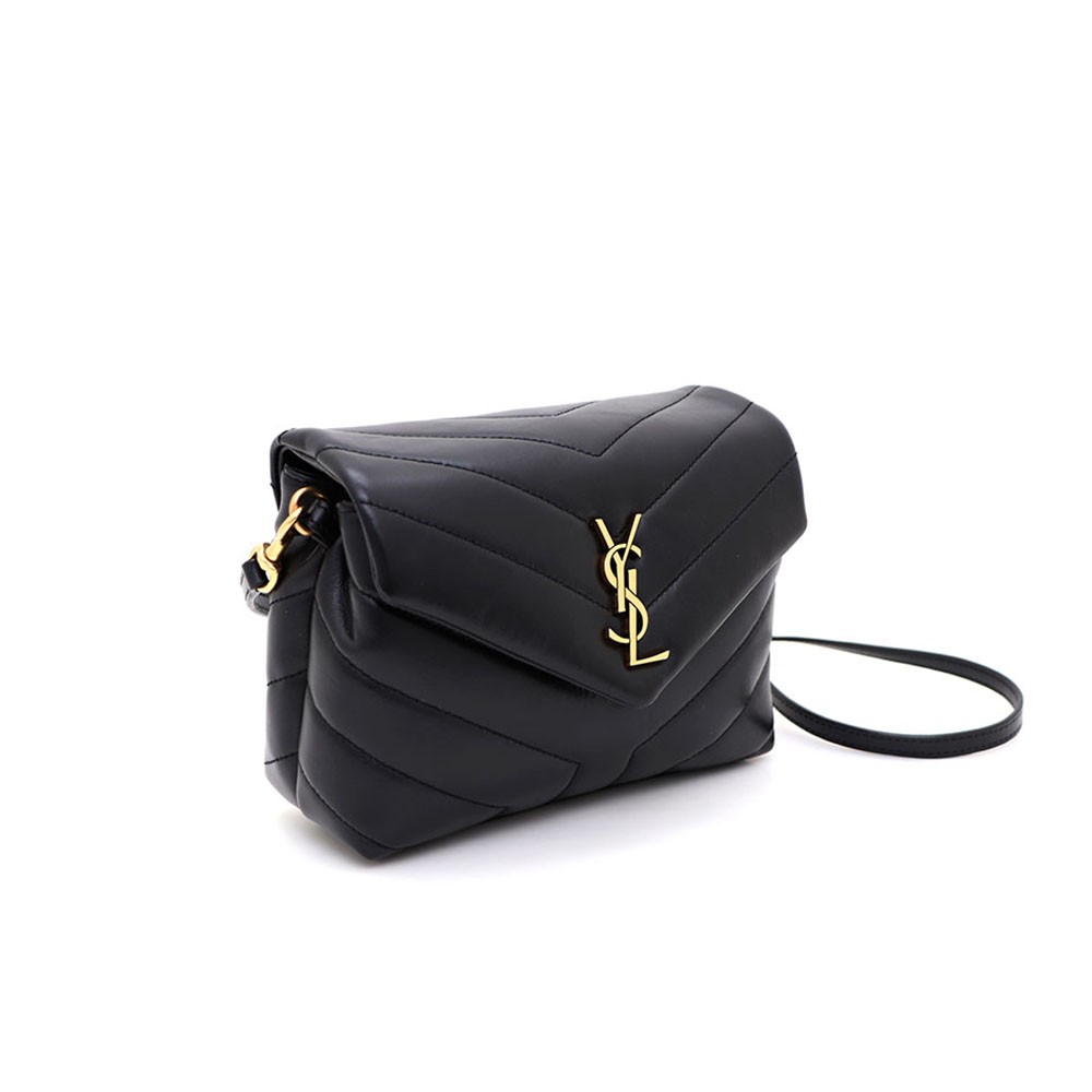 Borsa a tracolla Saint Laurent Monogram Lulu Toy con hardware dorato 678401