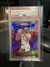 2024 Panini Prizm WNBA Groovy Angel Reese #12 Blue Prizm /49 (RC) PSA 10