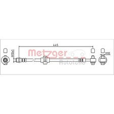 Metzger Bremsschlauch vorne links für Opel Zafira Tourer C
