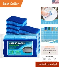 Versatile 12 Pack Non-Scratch Kitchen Sponges for Safe and Easy Cleaning