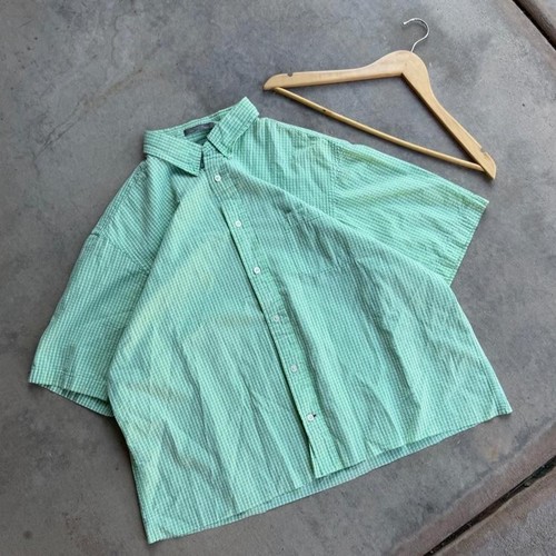 Daniel Cremieux Signature Collection Green Plaid Short Sleeve Shirt XL