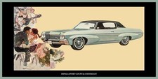 1970 Chevrolet Impala Sport Coupe NEW Steel Sign: 9x18" Made in USA
