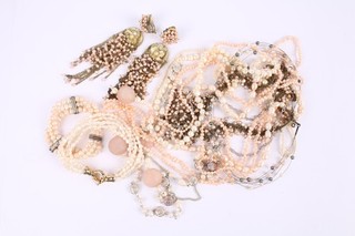 Cultured Pearl Champagne Blush MultiStrand Vintage Jewelry Collection x 10 362 g