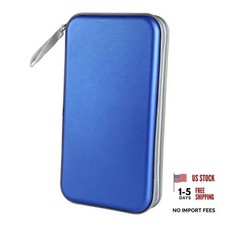 CD DVD Cases 96 Capacity Disc Storage Binder for Car  - Hard Plastic CD Blue