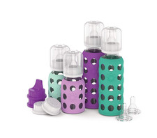 Baby Bottle Starter Set 10-Piece  4 Oz Mint  Lavender, 9 Oz Kale  Grape  Inc