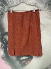 Vintage Talbots Petites Size Italian Fabric Pencil Skirt USA Rust