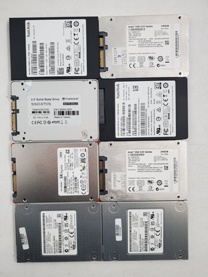 LOT OF 8  || 250 GB  MIX BRAND INTERNAL SSD SOLID STATE DRIVE (SSD305)