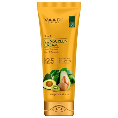Vaadi Herbals SPF 25 Sunscreen Cream Daily Sun Protection for All Skin Types