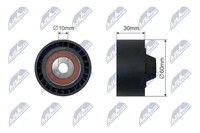 NTY RNK-CT-042 Spannrolle, Keilriemen FüR CitroËN Peugeot