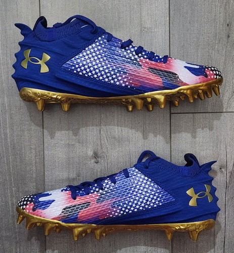 Under Armour Blur Smoke 2.0 MC USA Football Cleats 3027307-400 Mens Sz 9.5 New🏈 - Picture 2 of 8