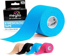 Meglio Kinesiology Tape 5m Roll Blue Sports Injury Support Muscle Joint Tape 2.34 per metre